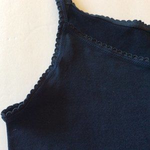 Lucky Brand Camisole Picot Trim Navy Size S/M NWOT